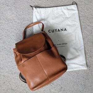 Cuyana Leather Backpack | Caramel | Includes Dust Bag